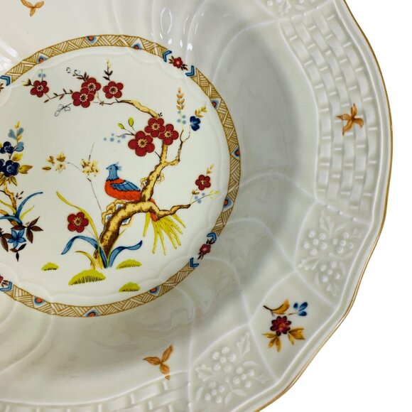 Mikasa Shangri La Serving Bowl 10" Bird Floral Butterfly Design VTG Decorative - Picture 8 of 12